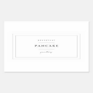 Aufkleber für das Pancake Food Label