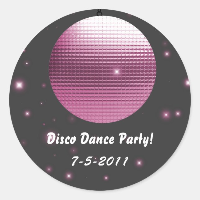 Aufkleber für das Party im Disco-Ball (Vorderseite)