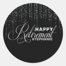 Aufkleber für das Party "Schwarz und Silber"