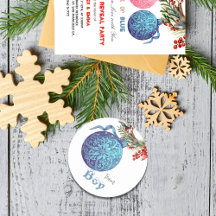 Aufkleber für das Party "Team Boy Winter Gender Re