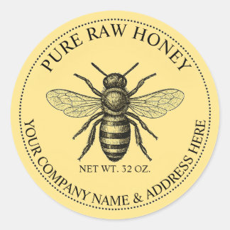 Aufkleber für das reine Honig-Round-Product-Label