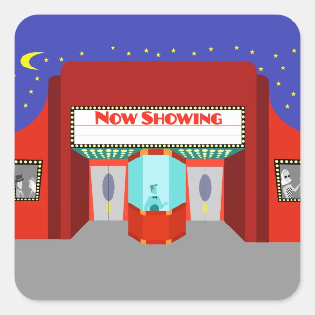 Aufkleber für das Retro-Kino (Vorderseite)
