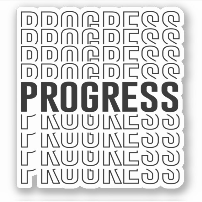 Aufkleber für das Retro-Progress-Muster (Vorderseite)