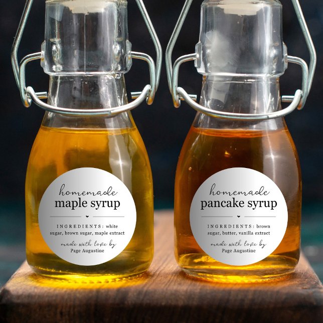 Aufkleber für das runde, hausgemachte Sirup (Von Creator hochgeladen)