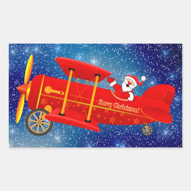 Aufkleber für das Santa Flying Biplane (Vorderseite)