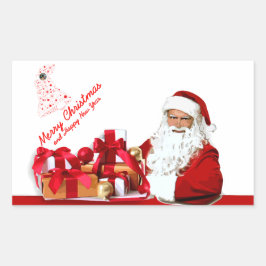 Aufkleber für das Santa Rectangle, glänzend