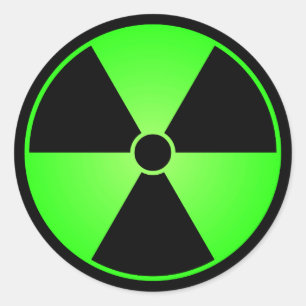 Aufkleber für das Symbol der grünen Strahlung