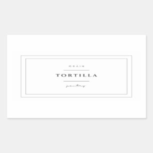 Aufkleber für das Tortilla-Lebensmitteletikett