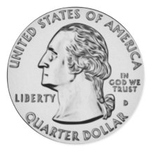 Aufkleber für das US-Quartal