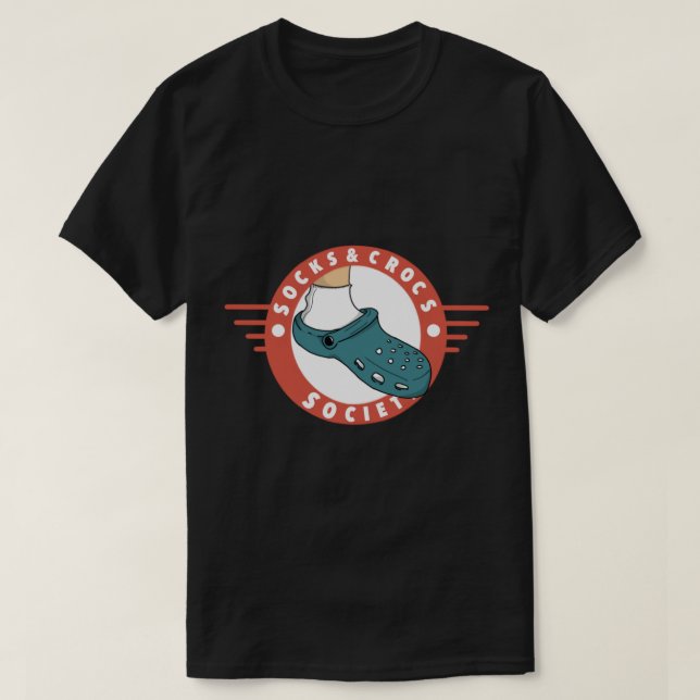 Aufkleber für das Wappen der Socken- und Crocs-Ges T-Shirt (Design vorne)