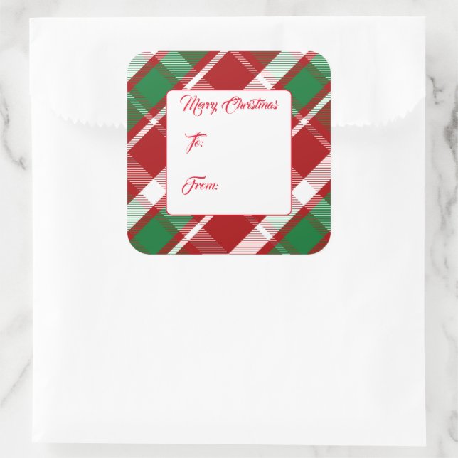 Aufkleber für das Weihnachtsgeschenk (Tasche)