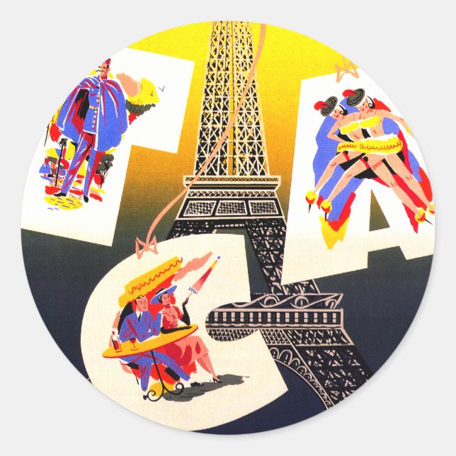 Aufkleber für das Ziel Paris (Vorderseite)