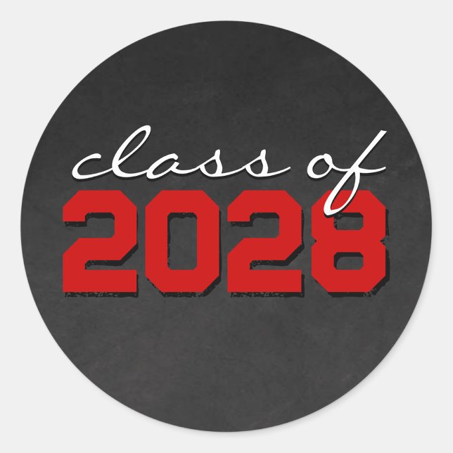 Aufkleber für den Abschluss in Rot und Weiß (Matching Envelopes, Return Address Labels & Envelope Seals)