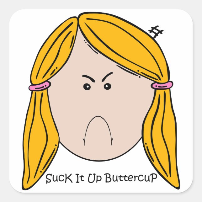 Aufkleber für den Buttercup sind zum Kotzen (Vorderseite)