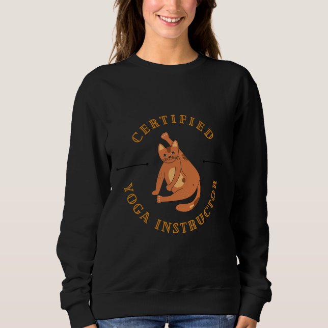 Aufkleber für den Certified Kitty Yoga Instructor  Sweatshirt (Vorderseite)