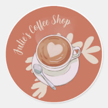 Aufkleber für den Coffee Shop