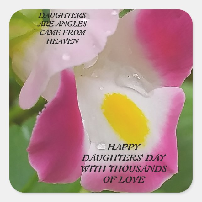Aufkleber für den DAUGHTERTAG (Vorderseite)