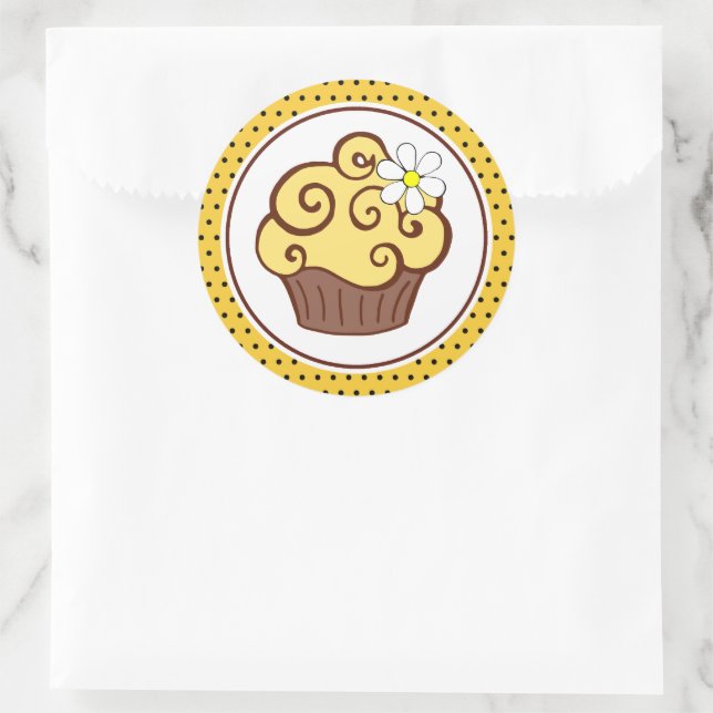 Aufkleber für den gelben Cupcake (Tasche)