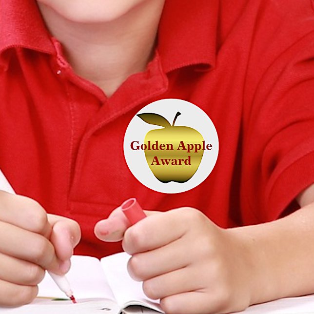 Aufkleber für den Golden Apple Award für Lehrer (Von Creator hochgeladen)