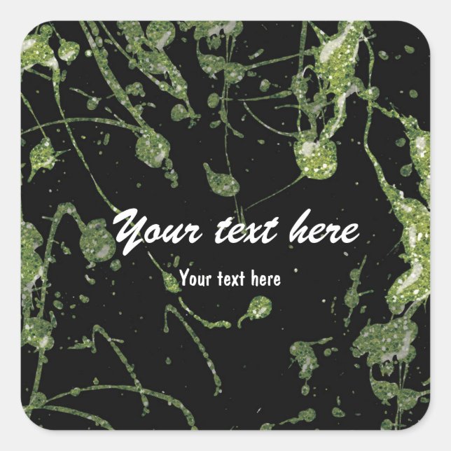 Aufkleber für den grünen Glitzer Paint Spritzer Pa (Vorderseite)