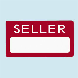 Aufkleber für den Händlernamen für den Messeverkäu