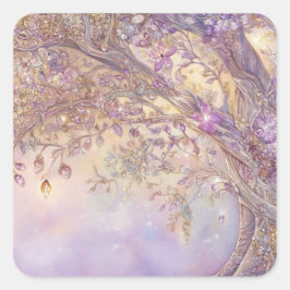 Aufkleber für den hellen Waldplatz