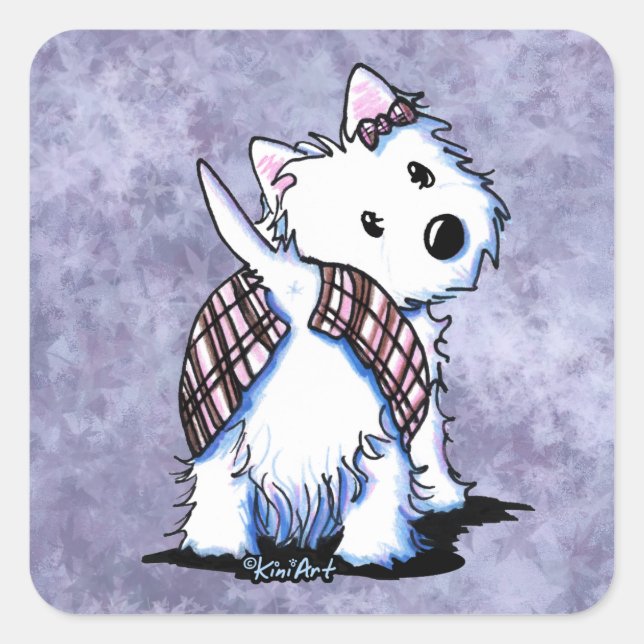 Aufkleber für den Kilt Westie (Vorderseite)