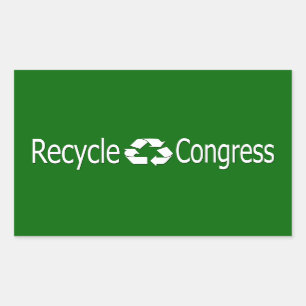 Aufkleber für den Kongress gerecycelt