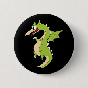 Aufkleber für den Kopfdrachen (grimmiges Streichho Button