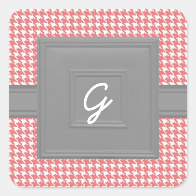 Aufkleber für den Mit Monogramm Umschlag Aufkleber (Vorderseite)