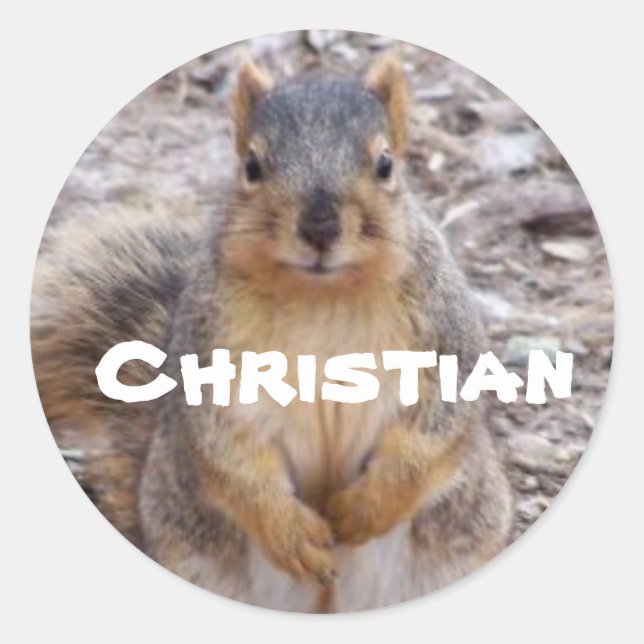 Aufkleber für den Namen: Christian (Vorderseite)