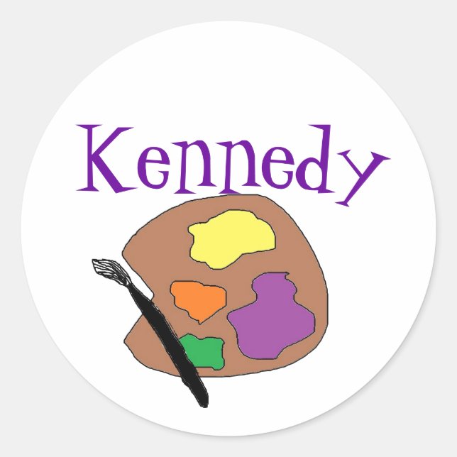 Aufkleber für den Namen Kennedy (Vorderseite)