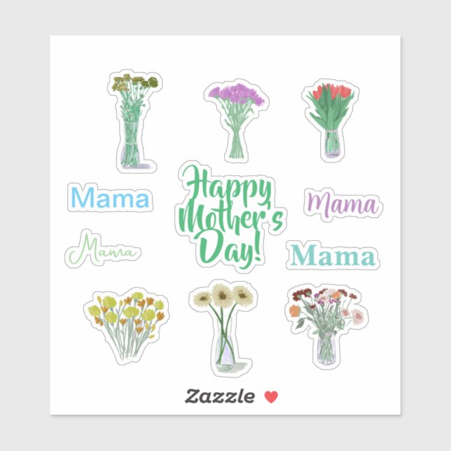 Aufkleber für den niedlichen Muttertag der Mutter  (Blatt)