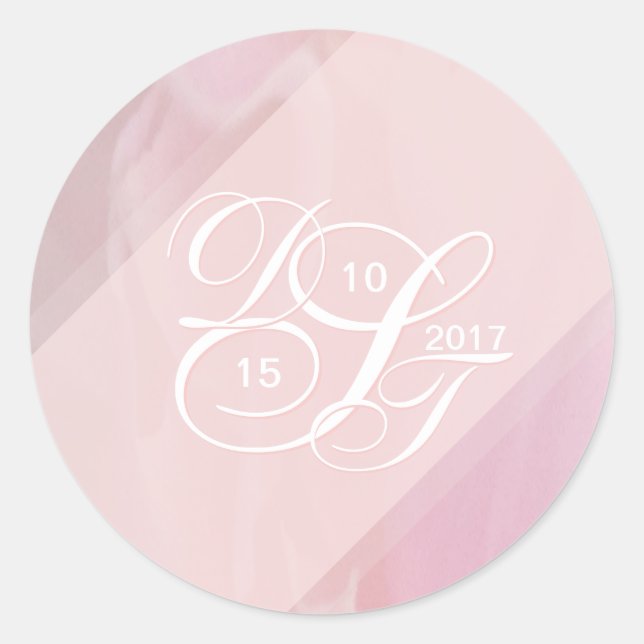 Aufkleber für den orchid blush runden Umschlag (Vorderseite)