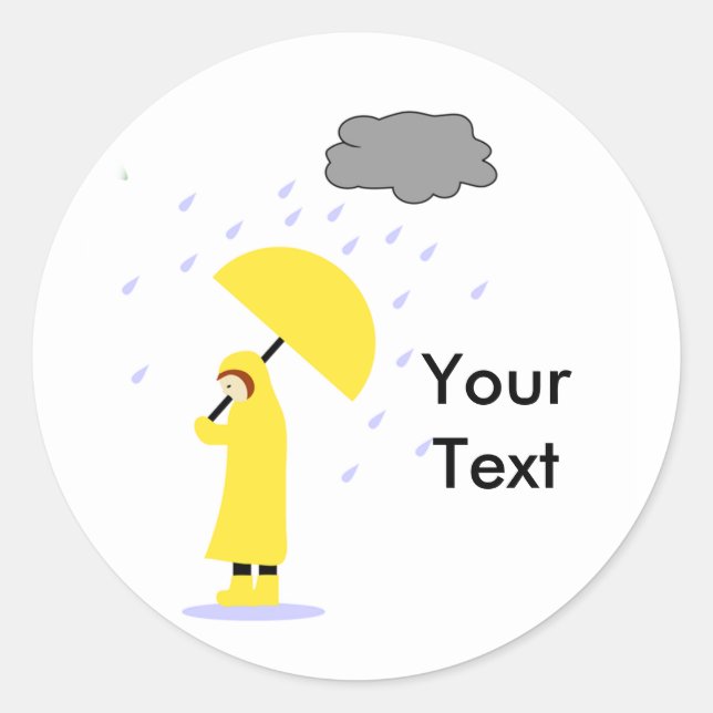 Aufkleber für den Rainy School Day (Vorderseite)