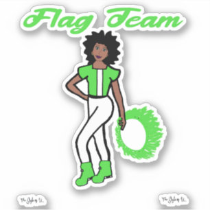 Aufkleber für den Ring des Flaggenteams ( Green Gr