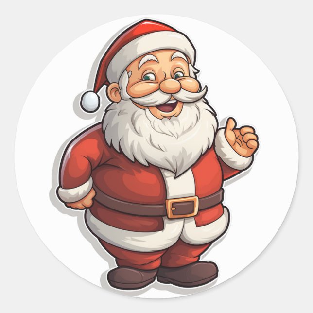 Aufkleber für den Santa Claus-Cartoon (Vorderseite)