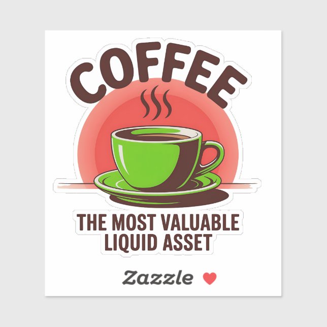 Aufkleber für den Spaß von Minimalistischen Kaffee (Blatt)