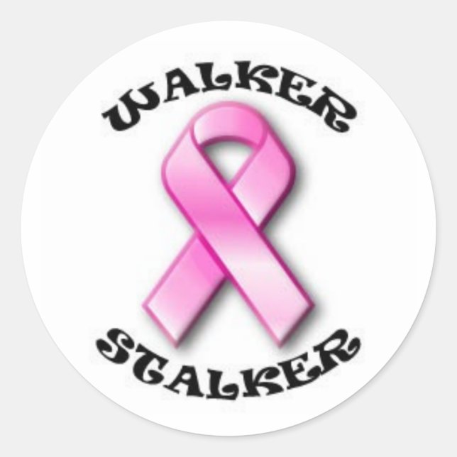 Aufkleber für den Stalker in der Rosa-Schleife (Vorderseite)