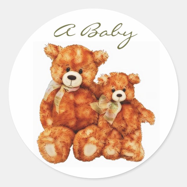 Aufkleber für den Umschlag Aufkleber eines Teddy-B (Vorderseite)