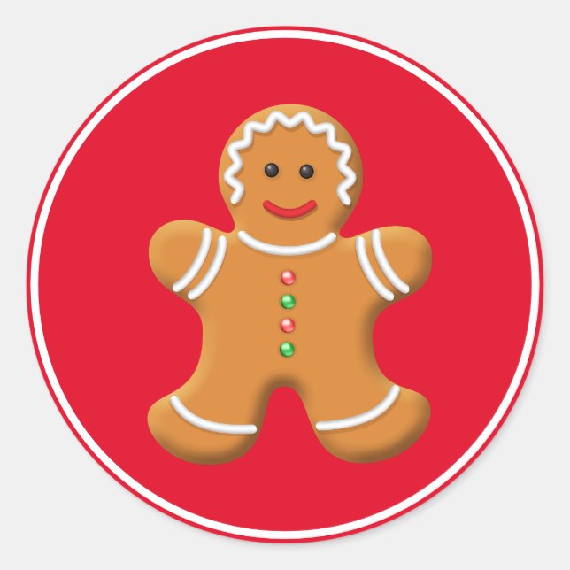 Aufkleber für den Urlaub Gingerbrot Person (Vorderseite)