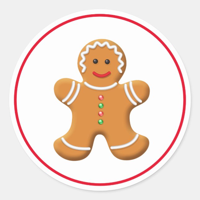 Aufkleber für den Urlaub Gingerbrot Person (Vorderseite)