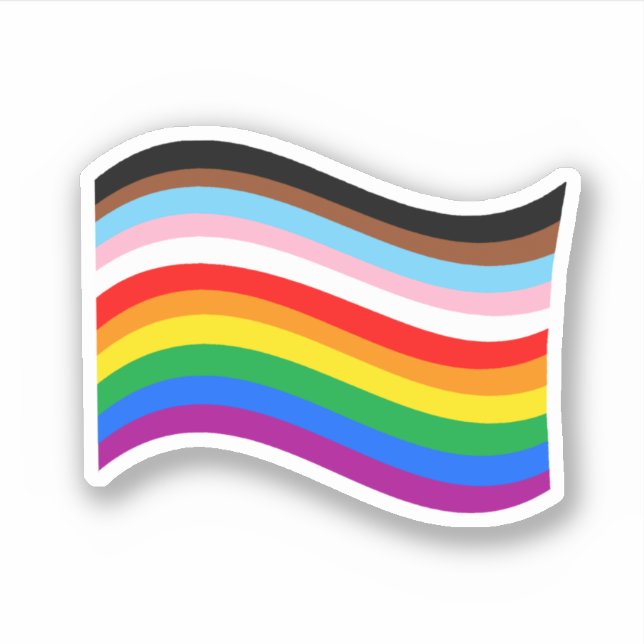 Aufkleber für den Wavy Progress Priped Flag (Vorderseite)