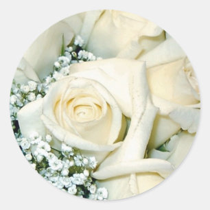 Aufkleber für den weißen Rose-Umschlag Aufkleber