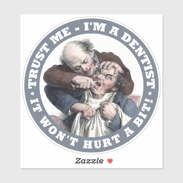 Aufkleber für DENTIST-Spaß (Blatt)