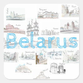 Aufkleber für die Architektur von Belarus Minsk Br