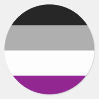 Aufkleber für die asexuelle Flagge