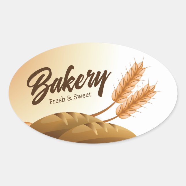 Aufkleber für die Aufkleberetikette für Oval-Bäcke (Vorderseite)