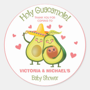 Aufkleber für die Babydusche des Heiligen Guacamo