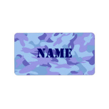 Aufkleber für die Bezeichnung der blauen Camouflag